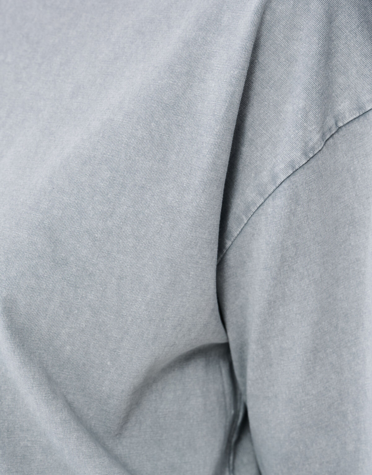 &Uuml;bergro&szlig;es gewaschenes T-shirt Hellgrau SHOEBY WOMEN