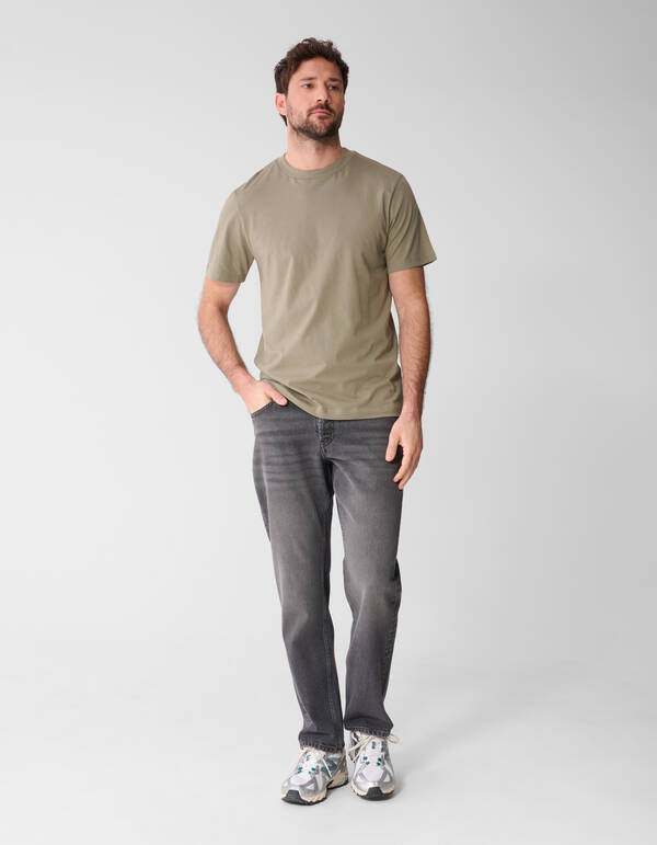 Logo-T-Shirt Khaki SHOEBY MEN