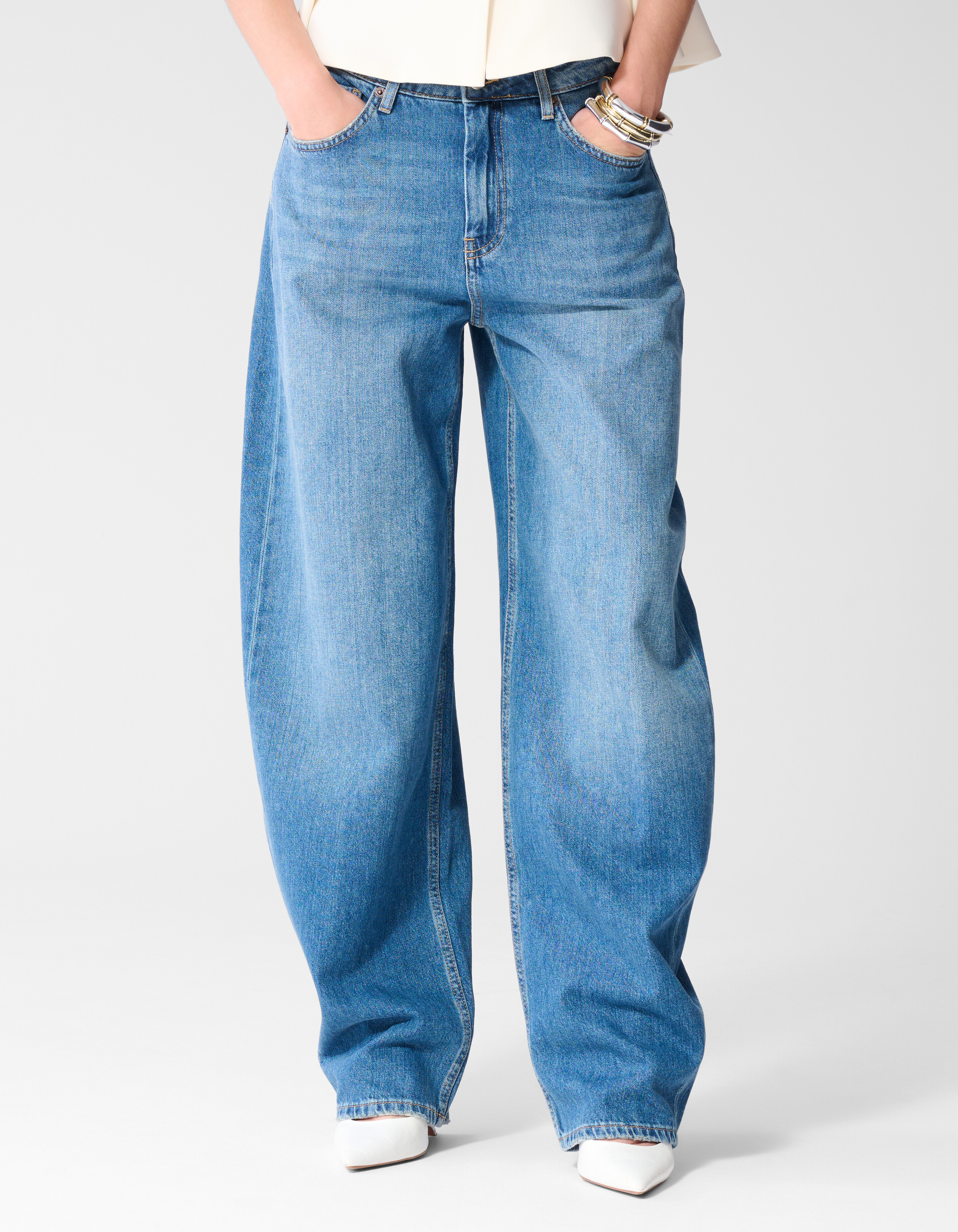 Jeans im Barrel-Fit Dunkelblau SHOEBY WOMEN