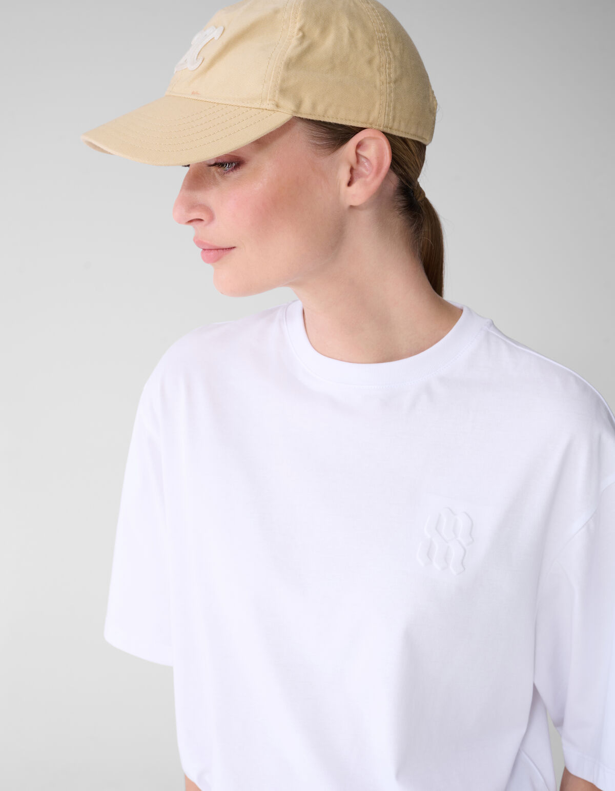 Oversized Logo T-Shirt Wei&szlig; von Mieke SHOEBY WOMEN