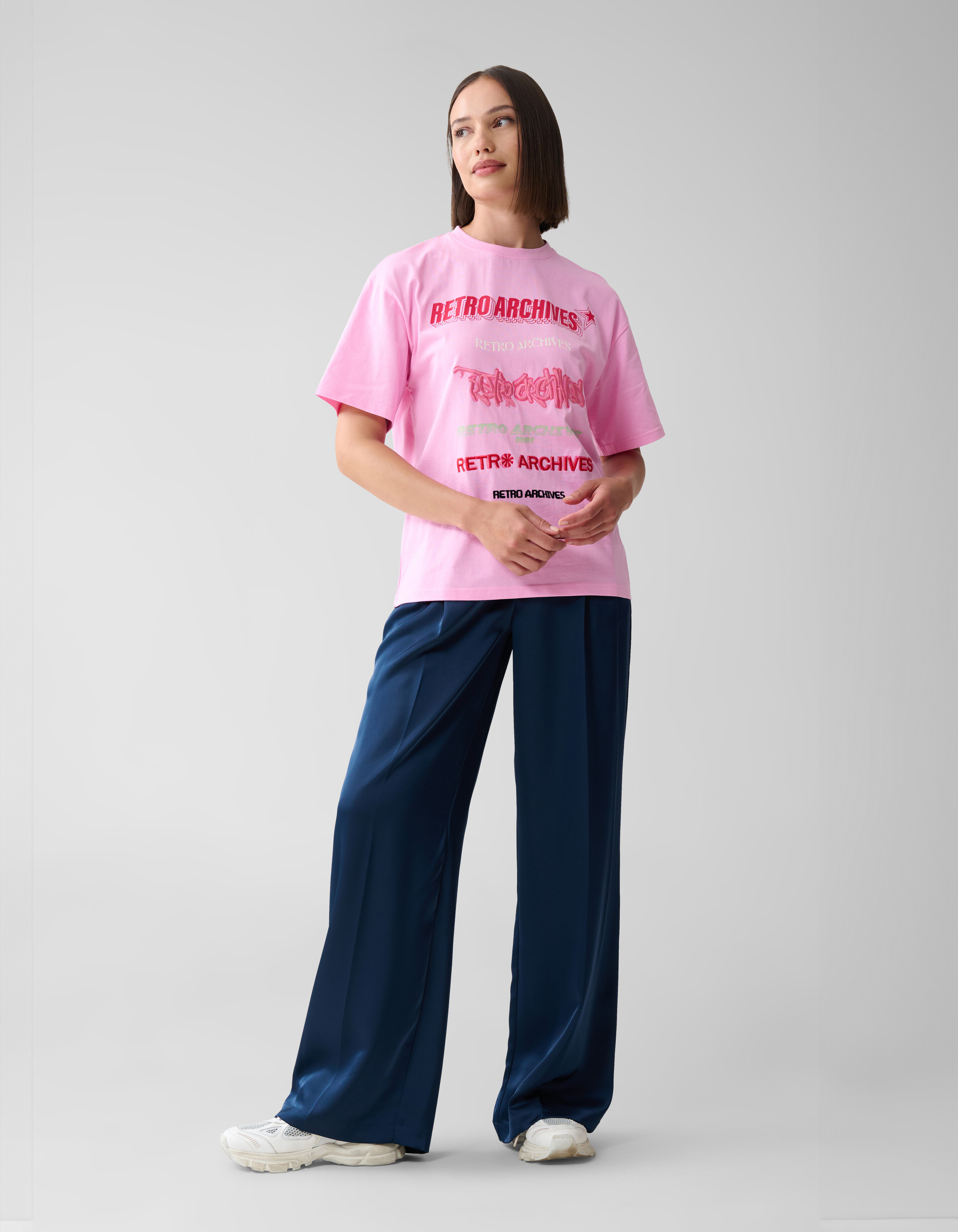Retro-T-Shirt Rosa SHOEBY WOMEN