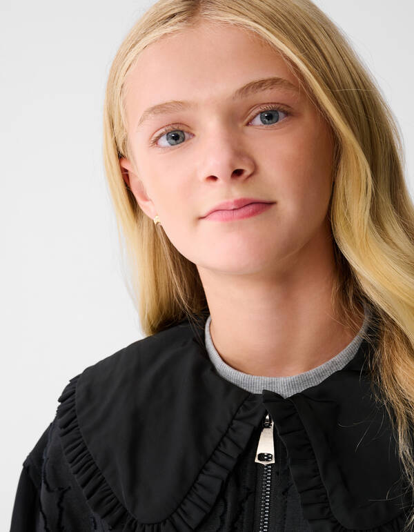 Bomberjacke mit Kragen in Schwarz SHOEBY GIRLS