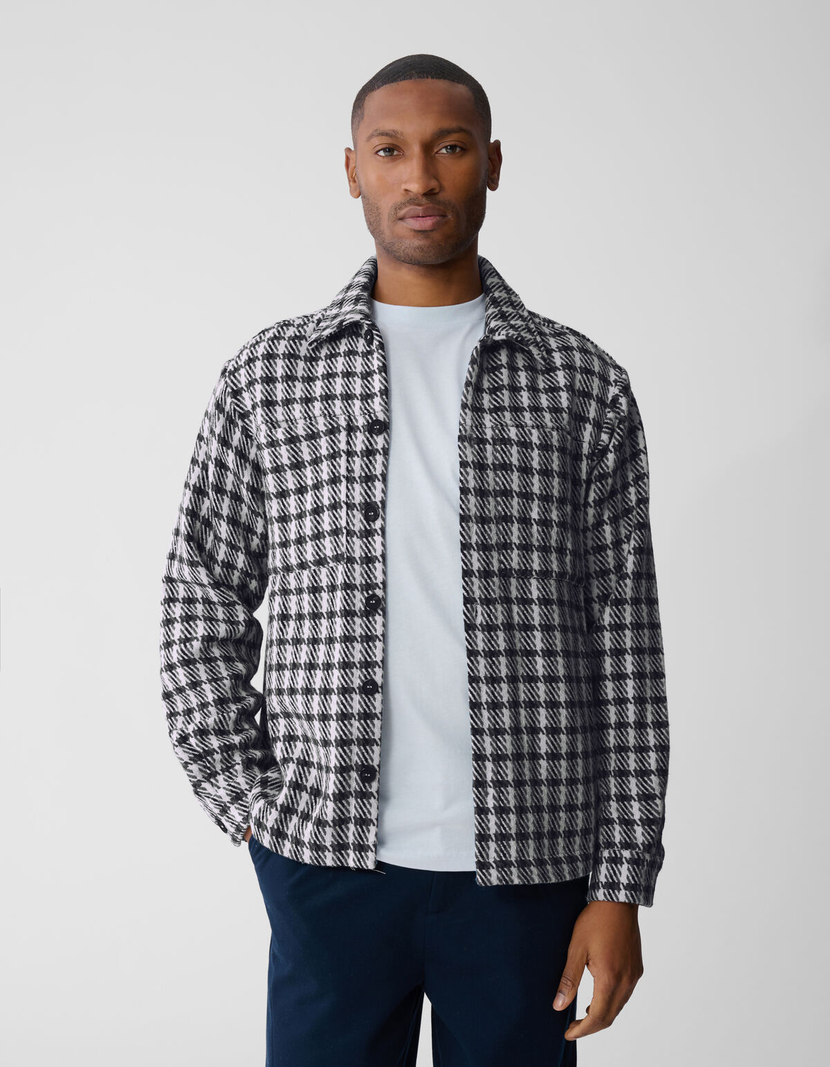 Kariertes Overshirt Schwarz/Grau SHOEBY MEN