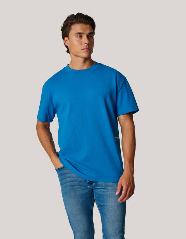 Basic T-shirt Blau SHOEBY MEN