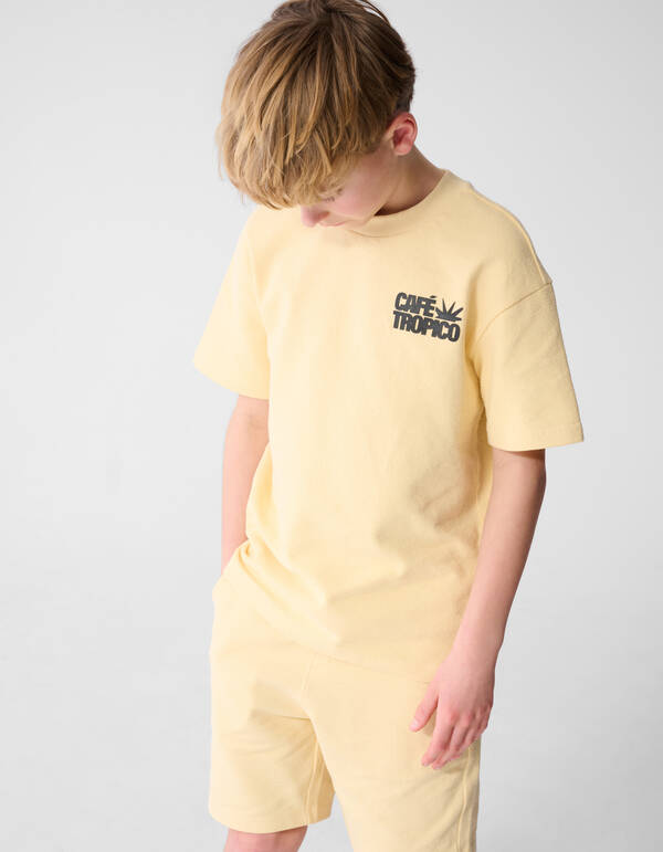 Caf&eacute; Tropico Handtuch T-Shirt Gelb SHOEBY BOYS