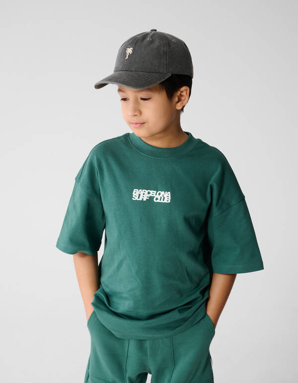 Surf Club Artwork T-Shirt Dunkelgr&uuml;n SHOEBY BOYS