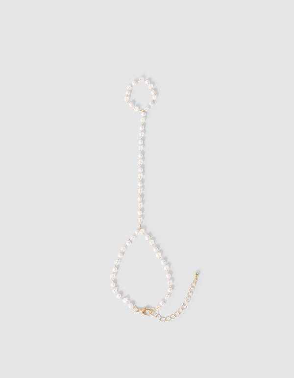 Parel Hand Chain Goud SHOEBY ACCESSOIRES