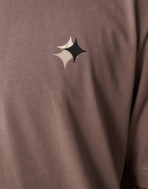 Triple Sparkle Artwork T-Shirt Hellbraun SHOEBY MEN