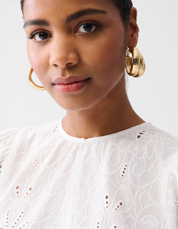 Besticktes Top Off White SHOEBY WOMEN