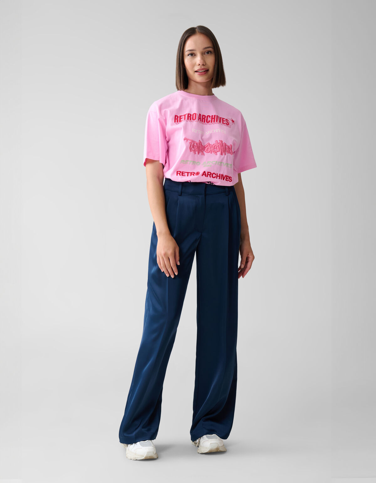 Retro-T-Shirt Rosa SHOEBY WOMEN