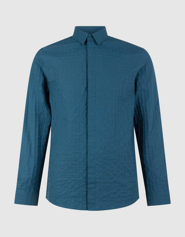 Strukturhemd Dunkelgr&uuml;n SHOEBY MEN