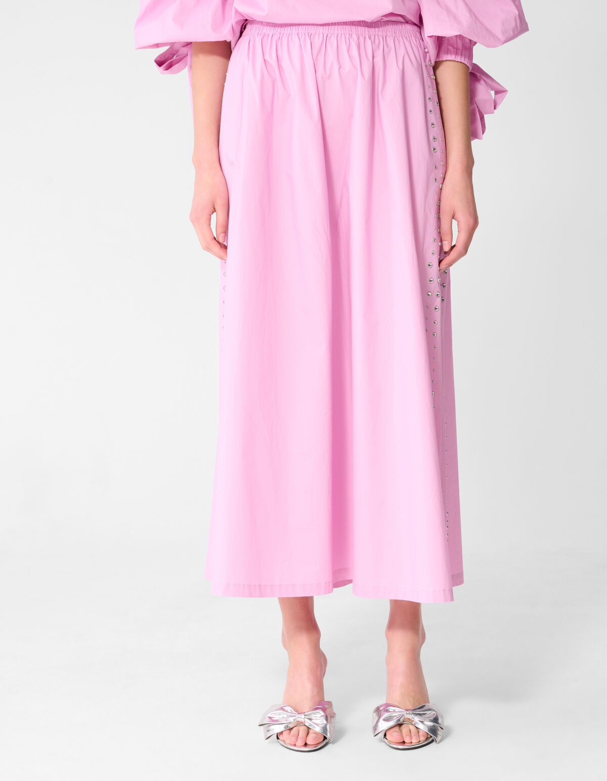 Popeline-Stud-Maxi-Rock Rosa SHOEBY WOMEN