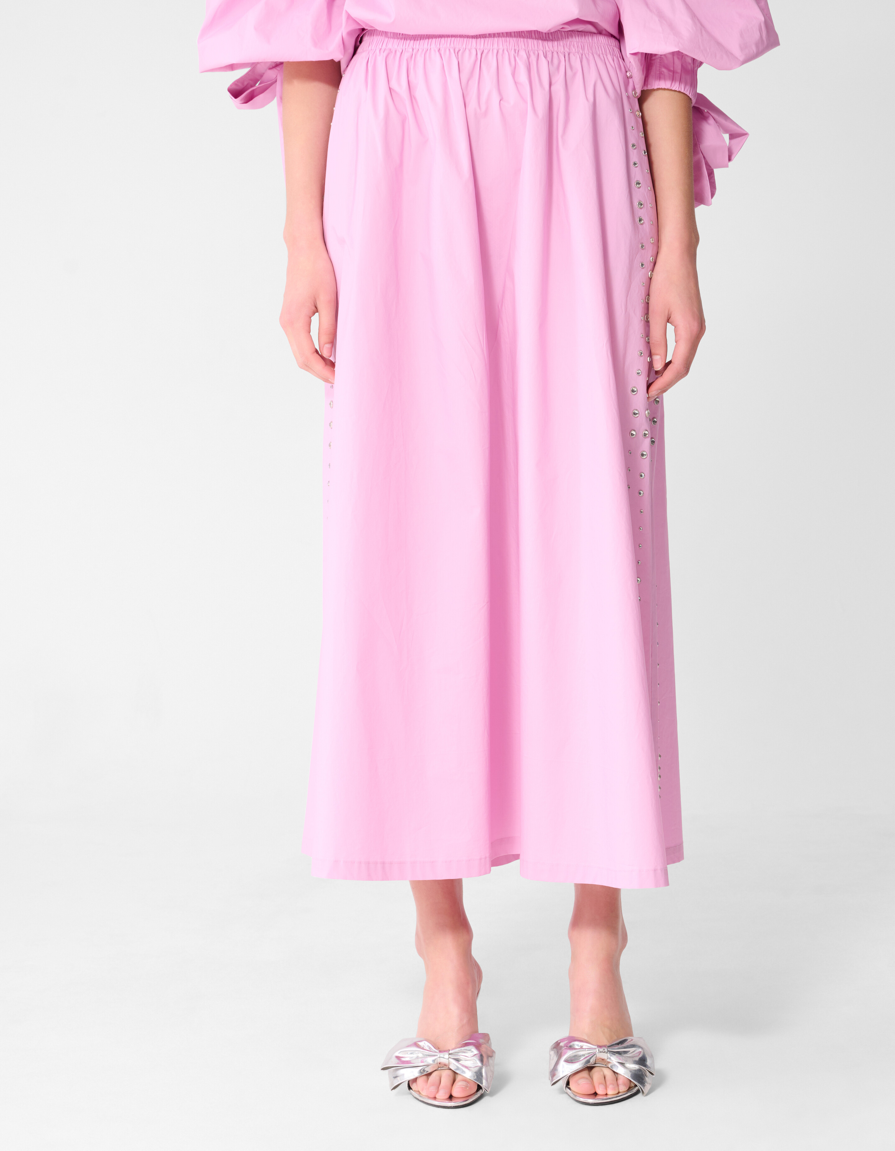 Popeline-Stud-Maxi-Rock Rosa SHOEBY WOMEN