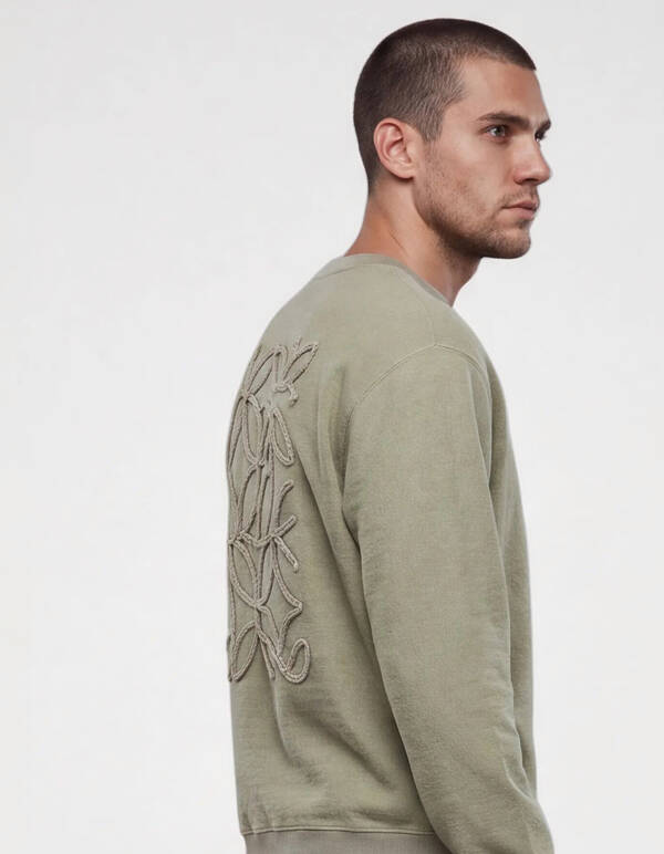 Embroidery Sweater Lichtgroen SHOEBY MEN