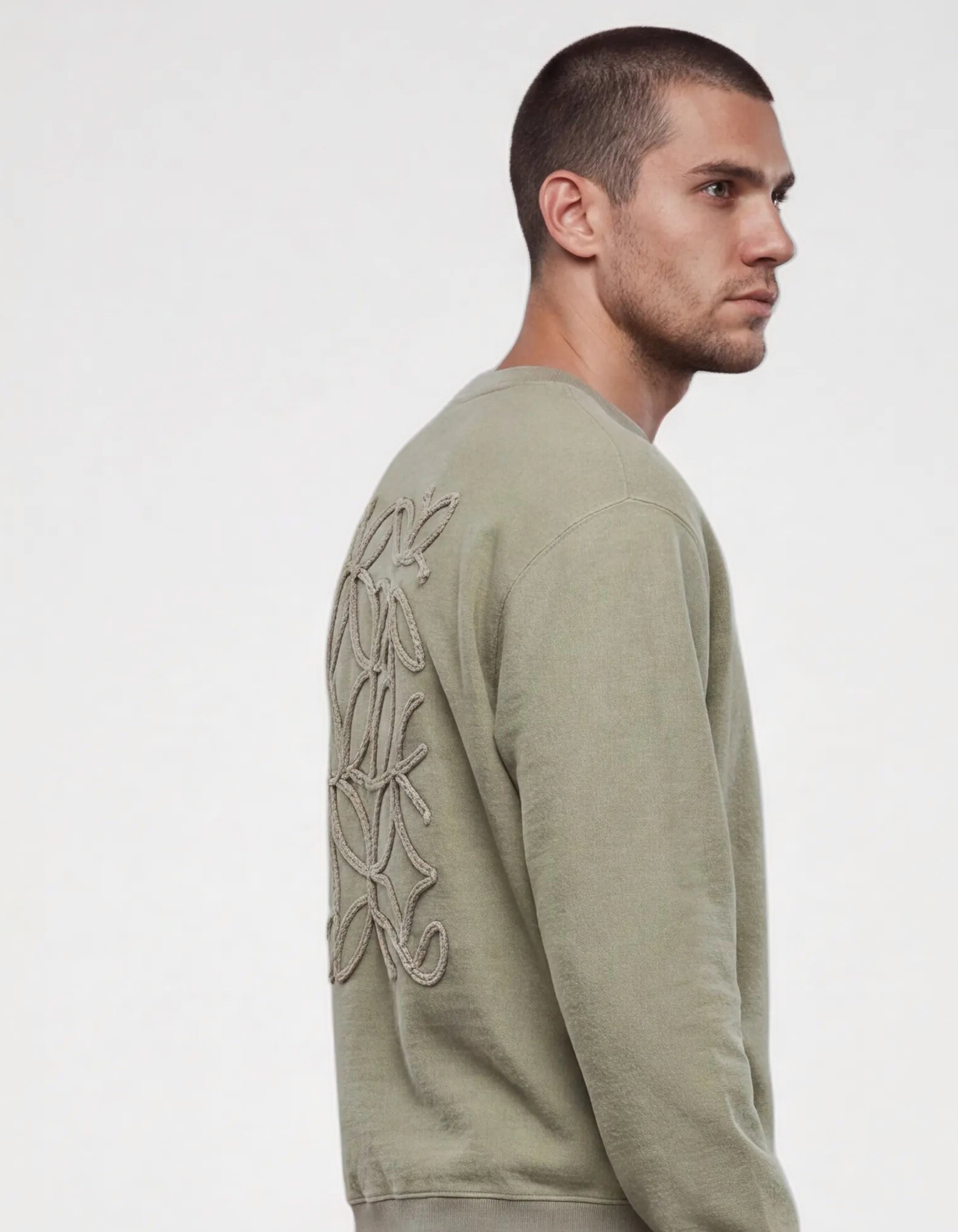 Embroidery Sweater Lichtgroen SHOEBY MEN