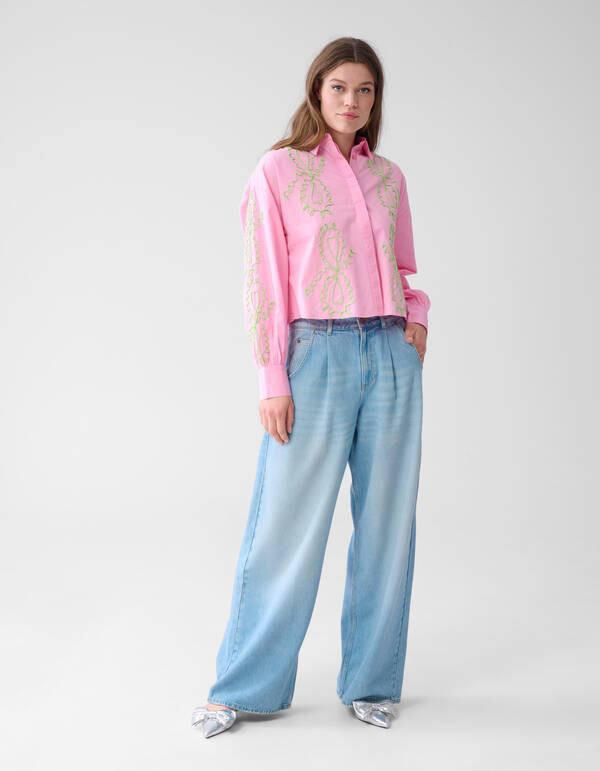 Jeans mit weitem Bein gebleicht SHOEBY WOMEN