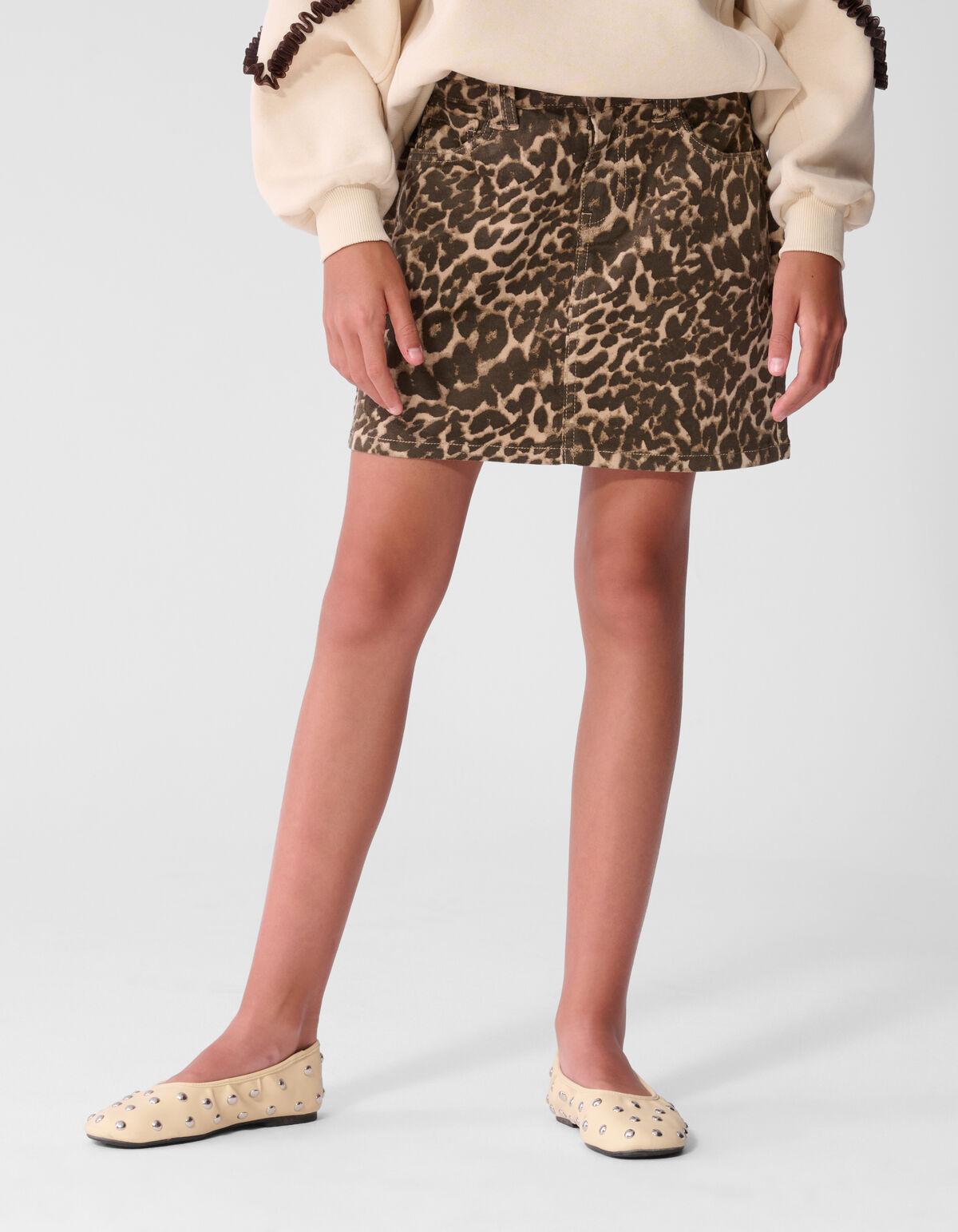 Velvet Leopard Mini Rock Braun SHOEBY GIRLS