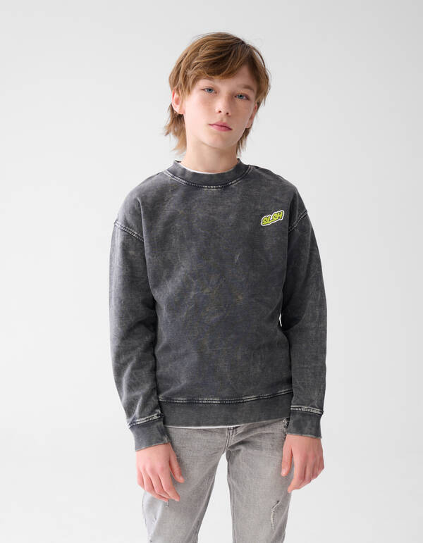 Washed Artwork Pullover Grau SHOEBY BOYS