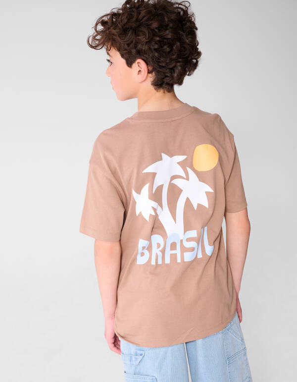Brasil Artwork T-Shirt Hellbraun SHOEBY BOYS