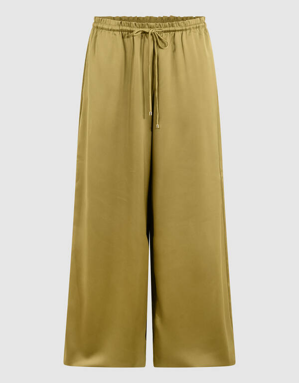 Satin Locker Sitzende Hose Gr&uuml;n SHOEBY WOMEN