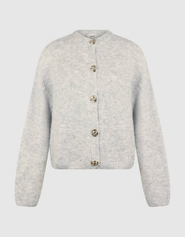 Elegante Knopfweste, hellgrau SHOEBY WOMEN