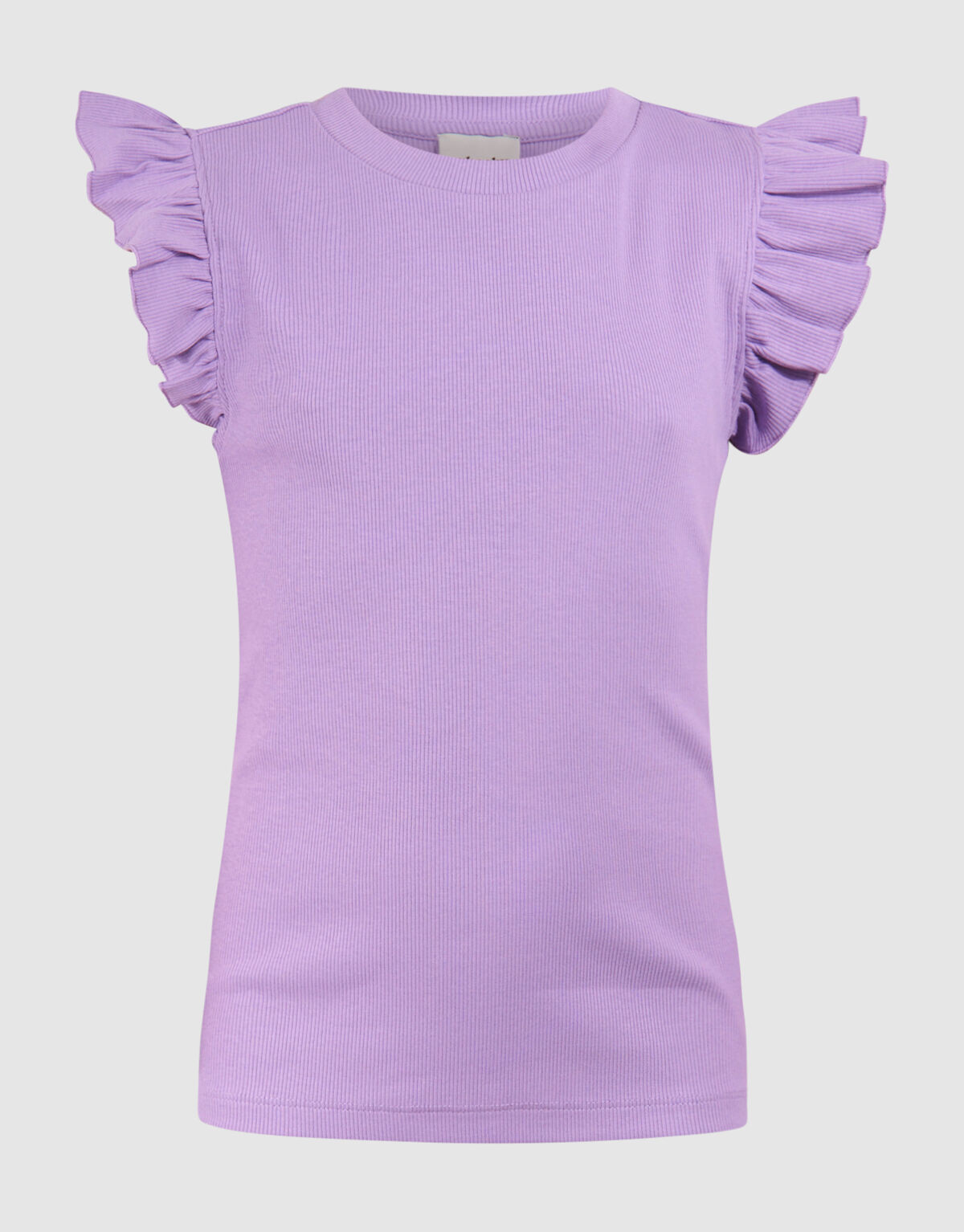 Ruffle Rib Top Hellviolett SHOEBY GIRLS