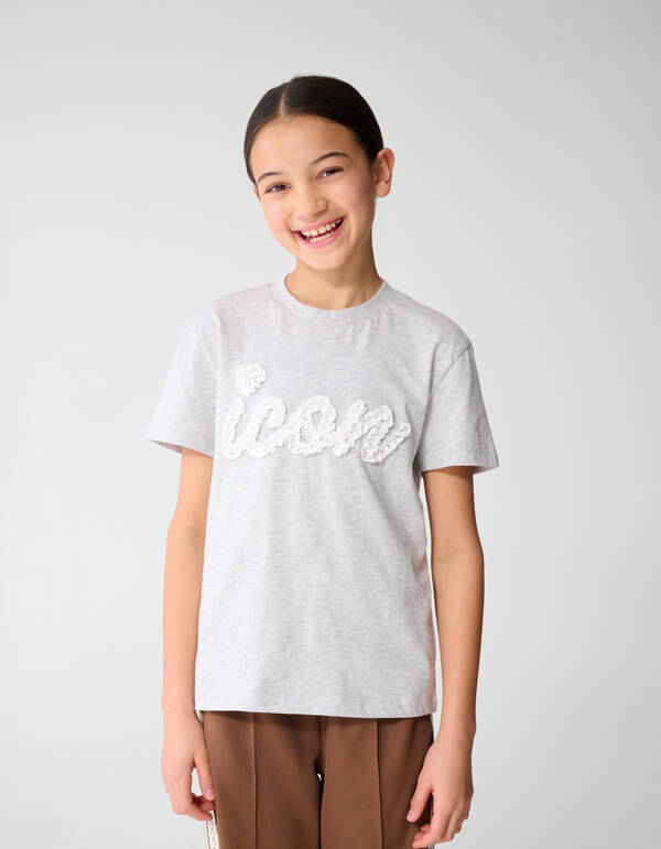 Icon Ruffle T-Shirt Hellgrau SHOEBY GIRLS