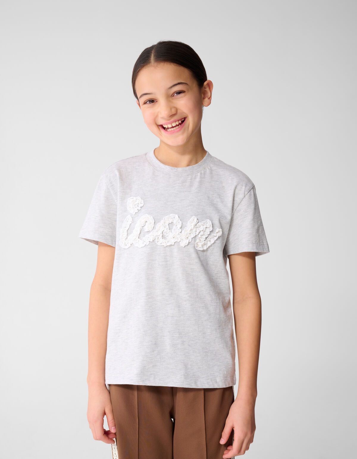 Icon Ruffle T-Shirt Hellgrau SHOEBY GIRLS