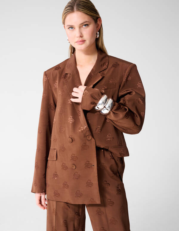 Jacquard Blazer Braun SHOEBY WOMEN