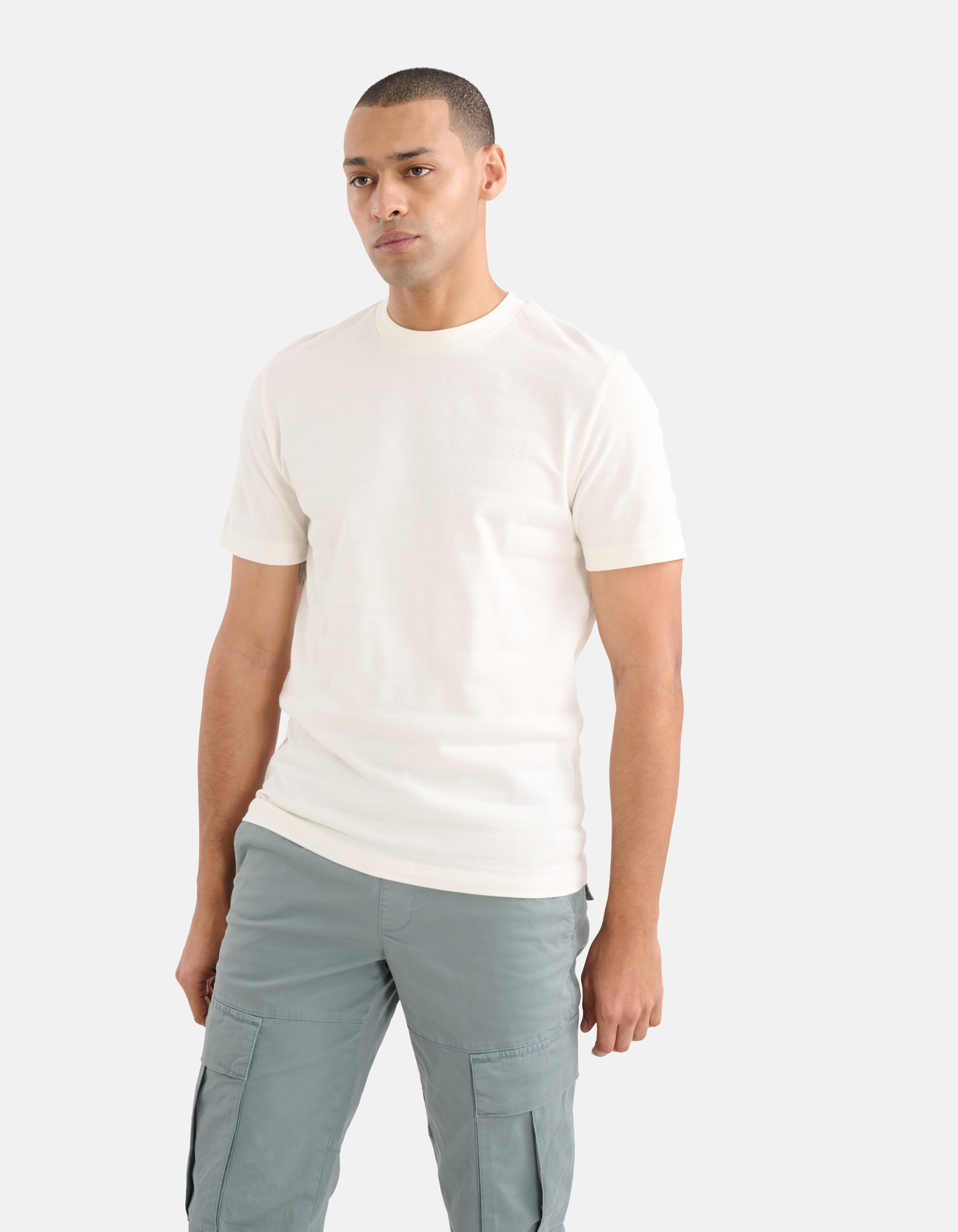 Honeycomb T-shirt Wit SHOEBY MEN