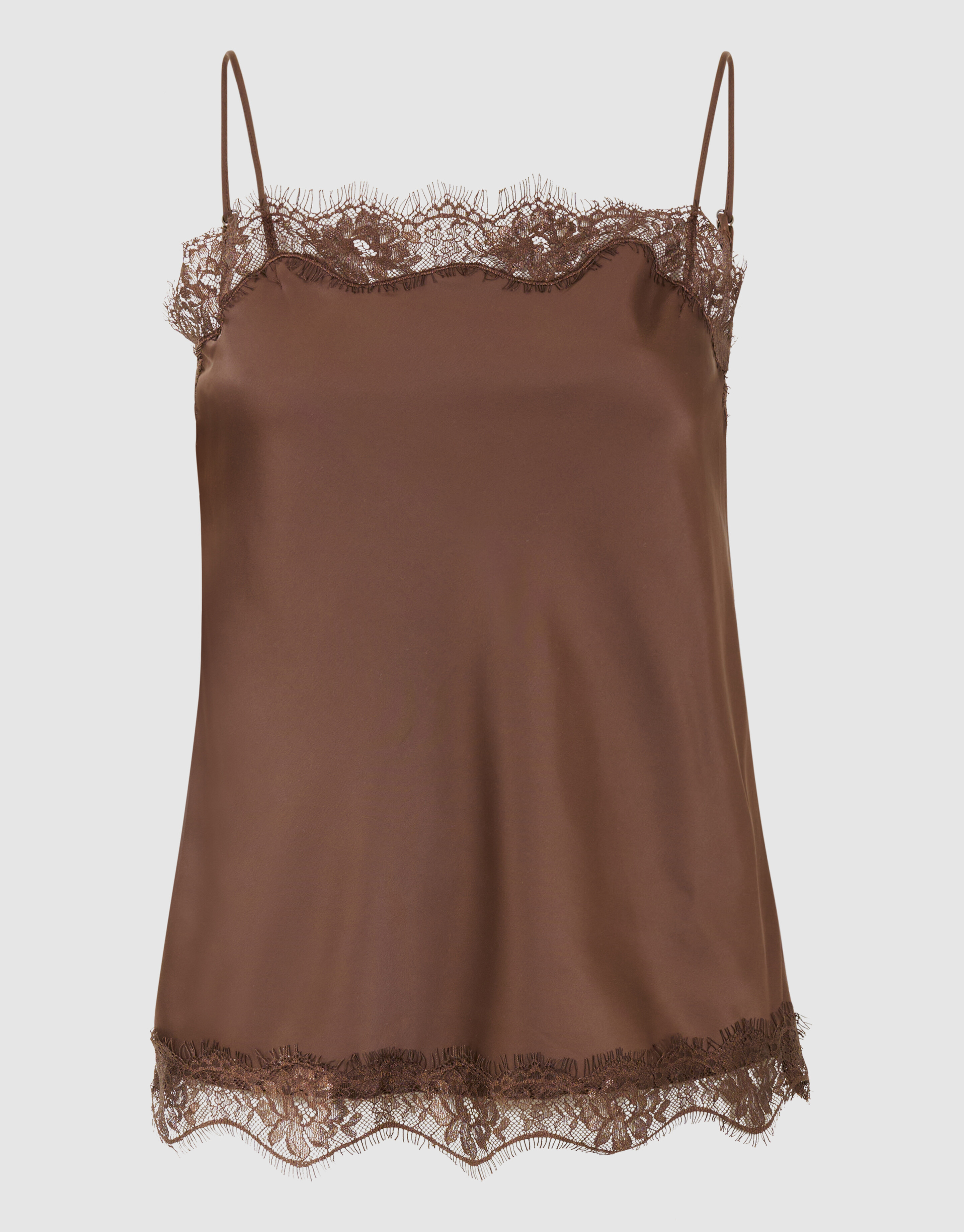 Satin-Top in Braun SHOEBY WOMEN