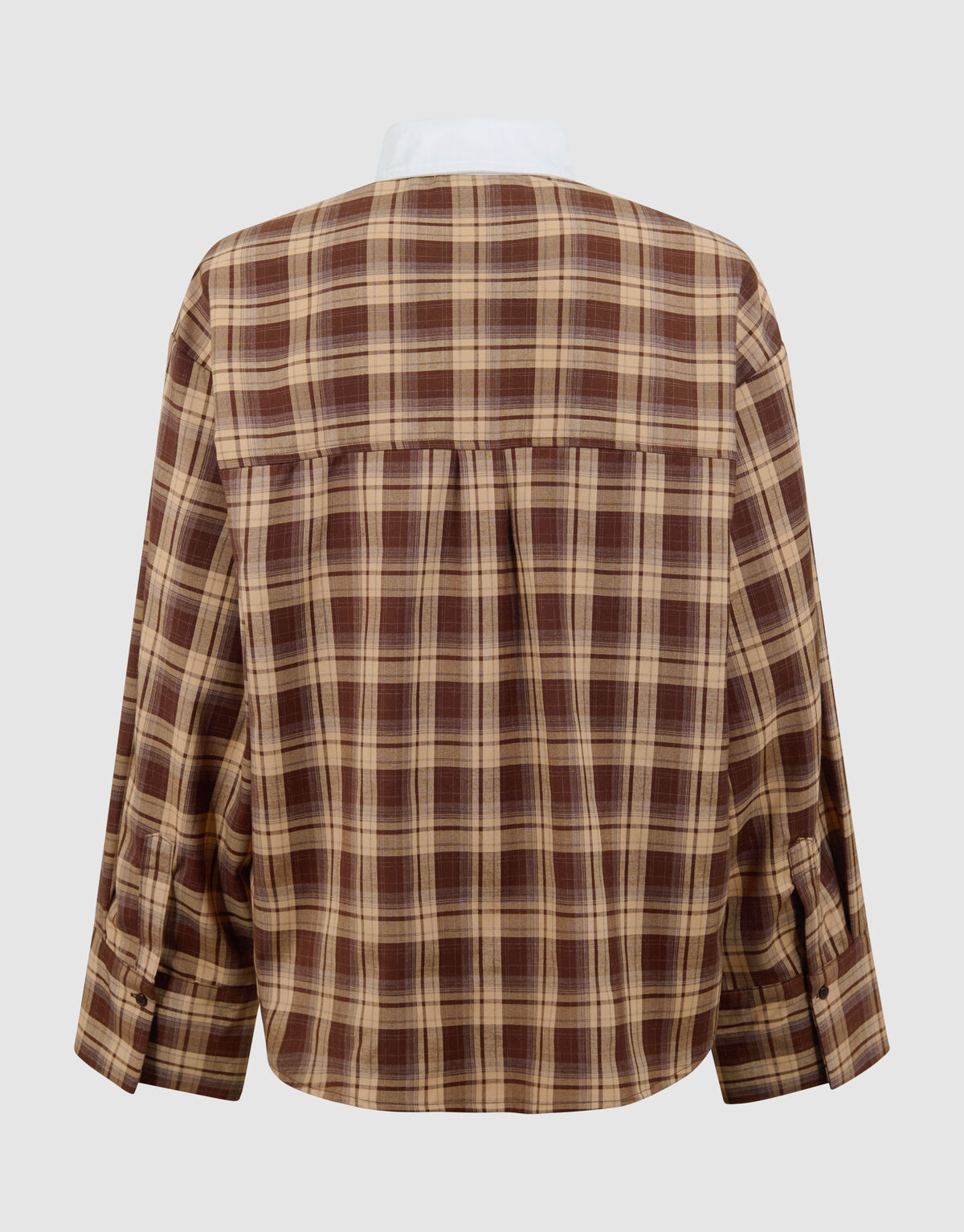 Bluse mit &uuml;bergro&szlig;en Karos, braun SHOEBY WOMEN