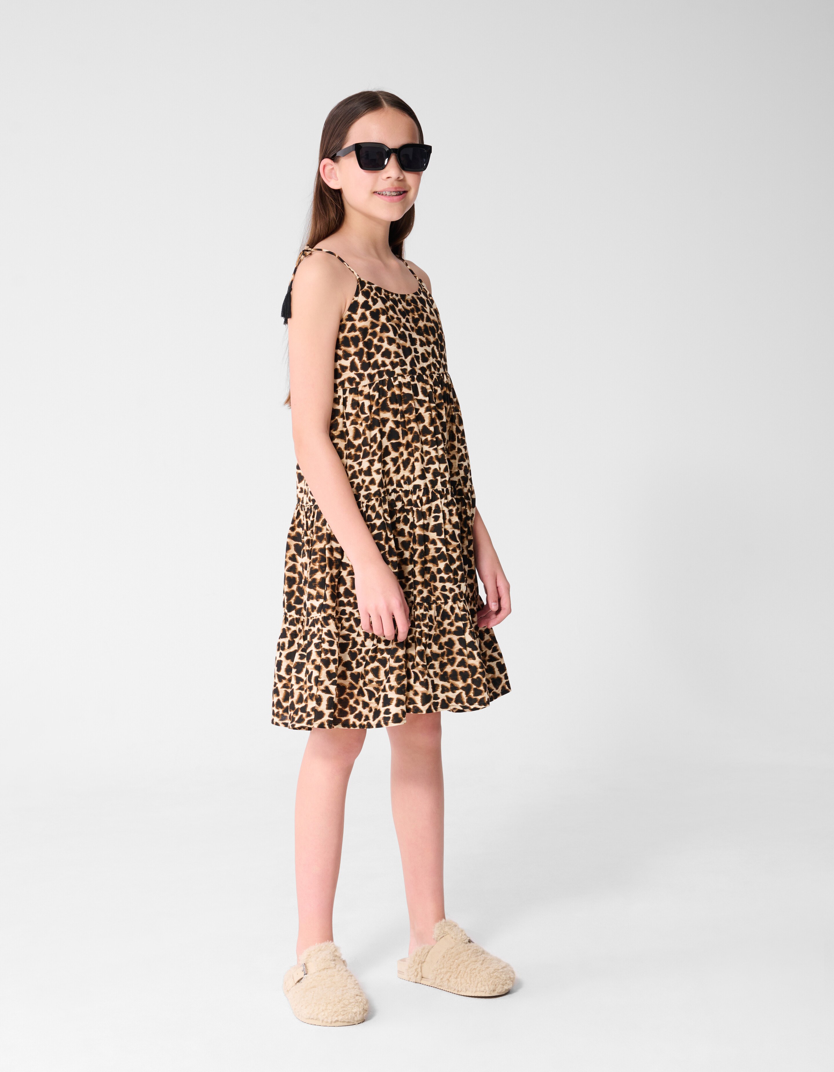 Layer-Kleid mit Leopardenmuster Braun SHOEBY GIRLS
