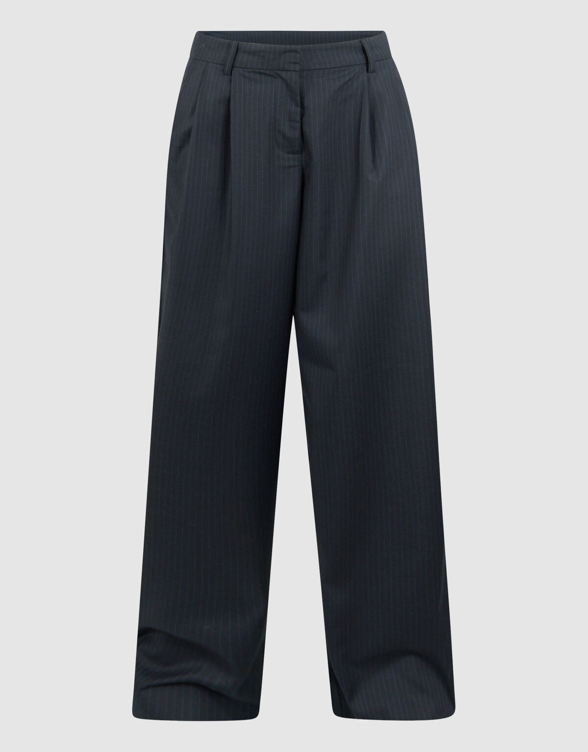 Nadelstreifen-Hose mit weitem Bein, dunkelblau SHOEBY WOMEN