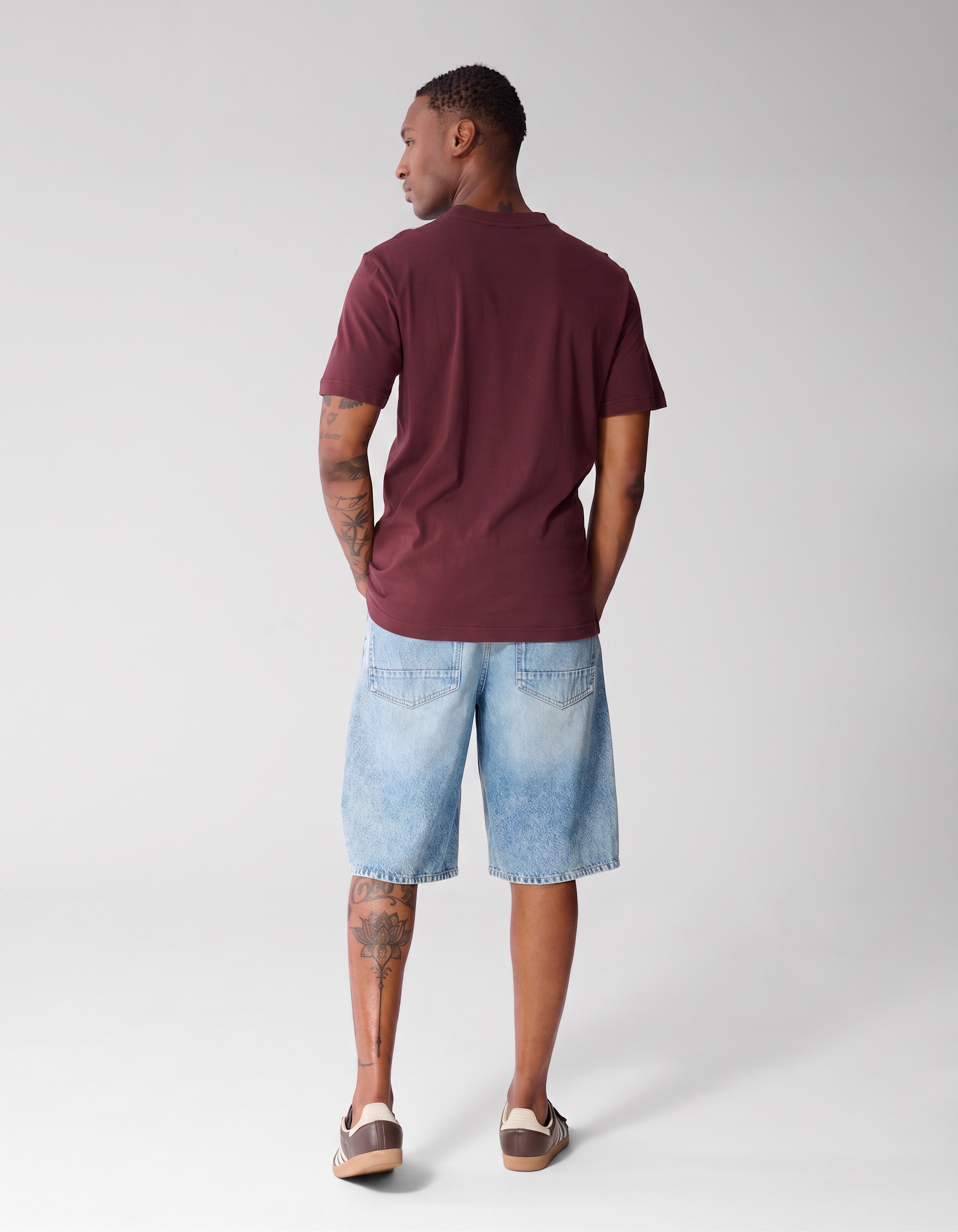 Sparkle Artwork T-Shirt Dunkelrot SHOEBY MEN