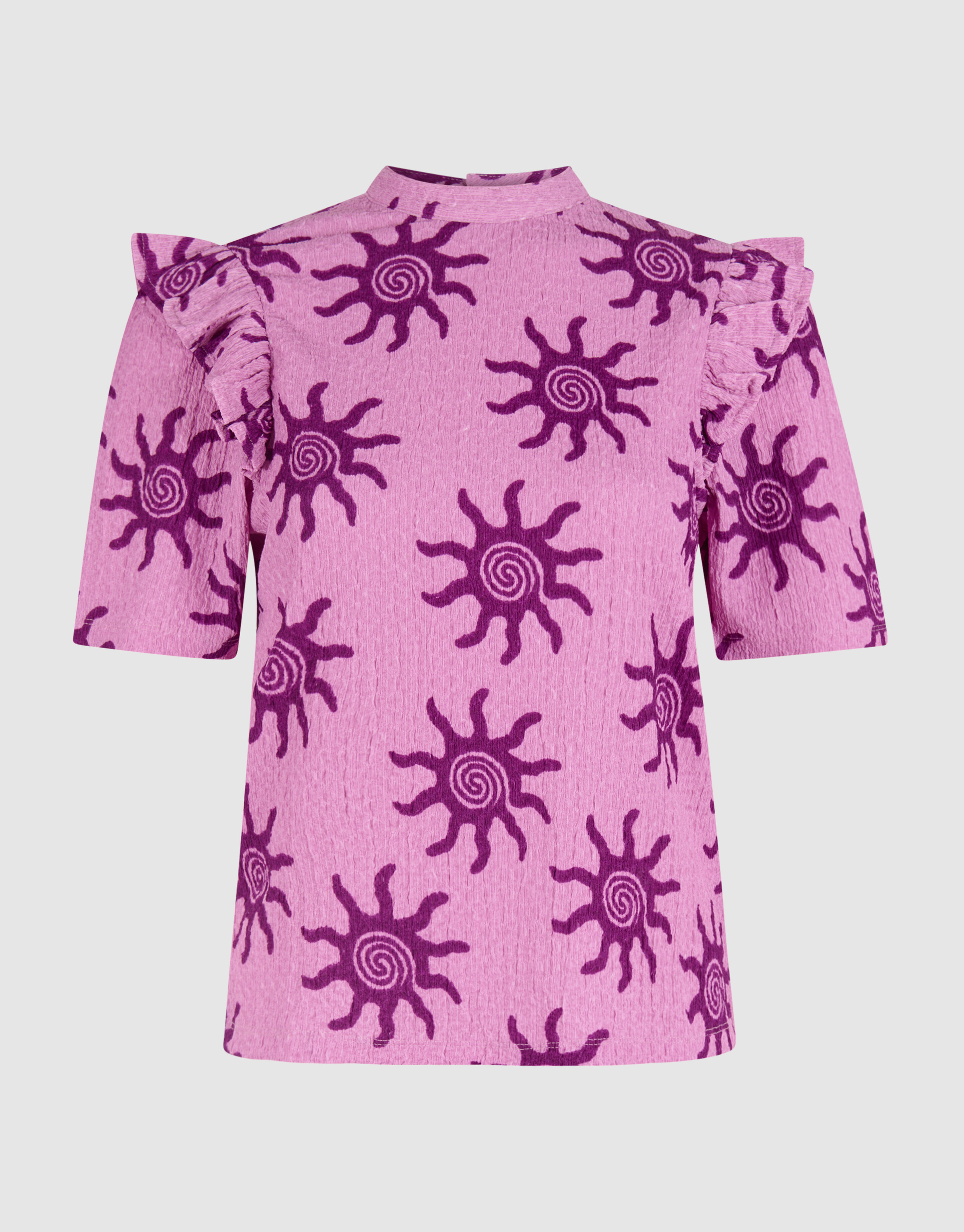 Crinkle-Rüschen-Top Rosa SHOEBY WOMEN