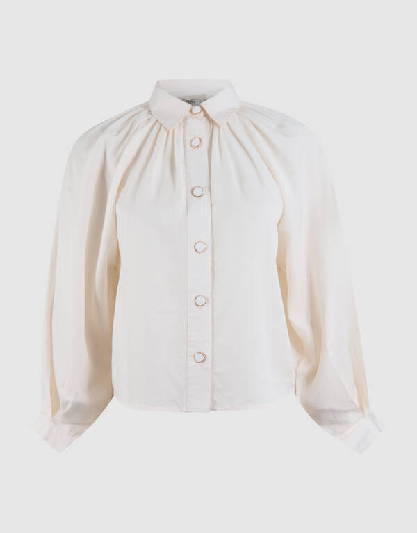 Soft Twill Bluse Off-White SHOEBY WOMEN
