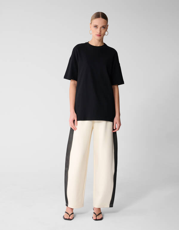 Tape Barrel Fit Jogger Gebrochenes Wei&szlig; SHOEBY WOMEN