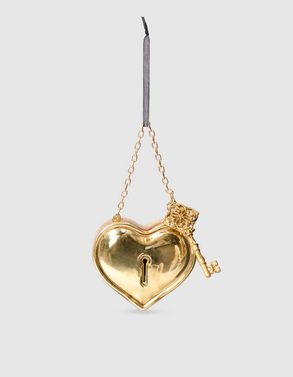 Lock Heart Weihnachtskugel Gold von Fred SHOEBY ACCESSOIRES