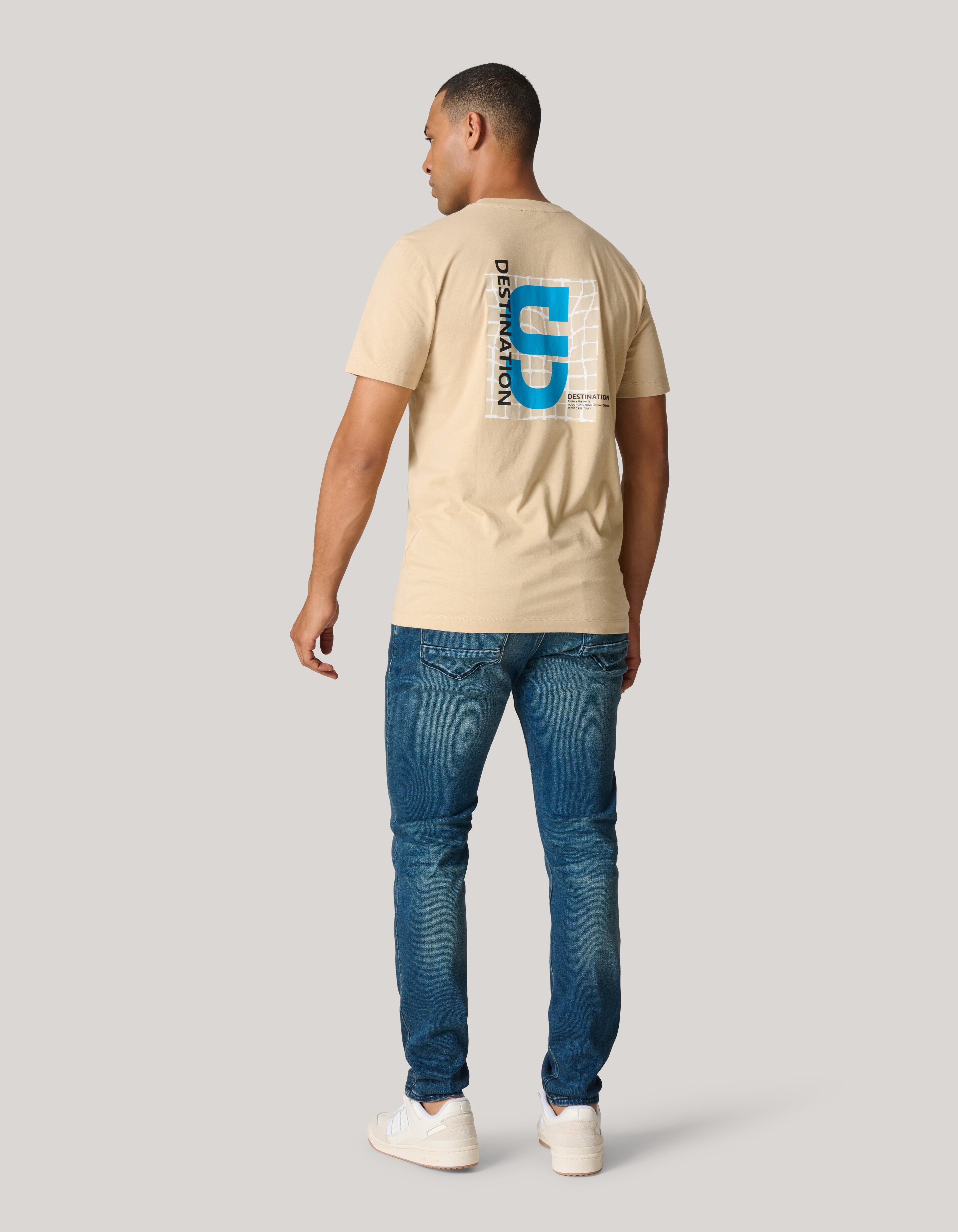 Logo-T-Shirt Beige SHOEBY MEN