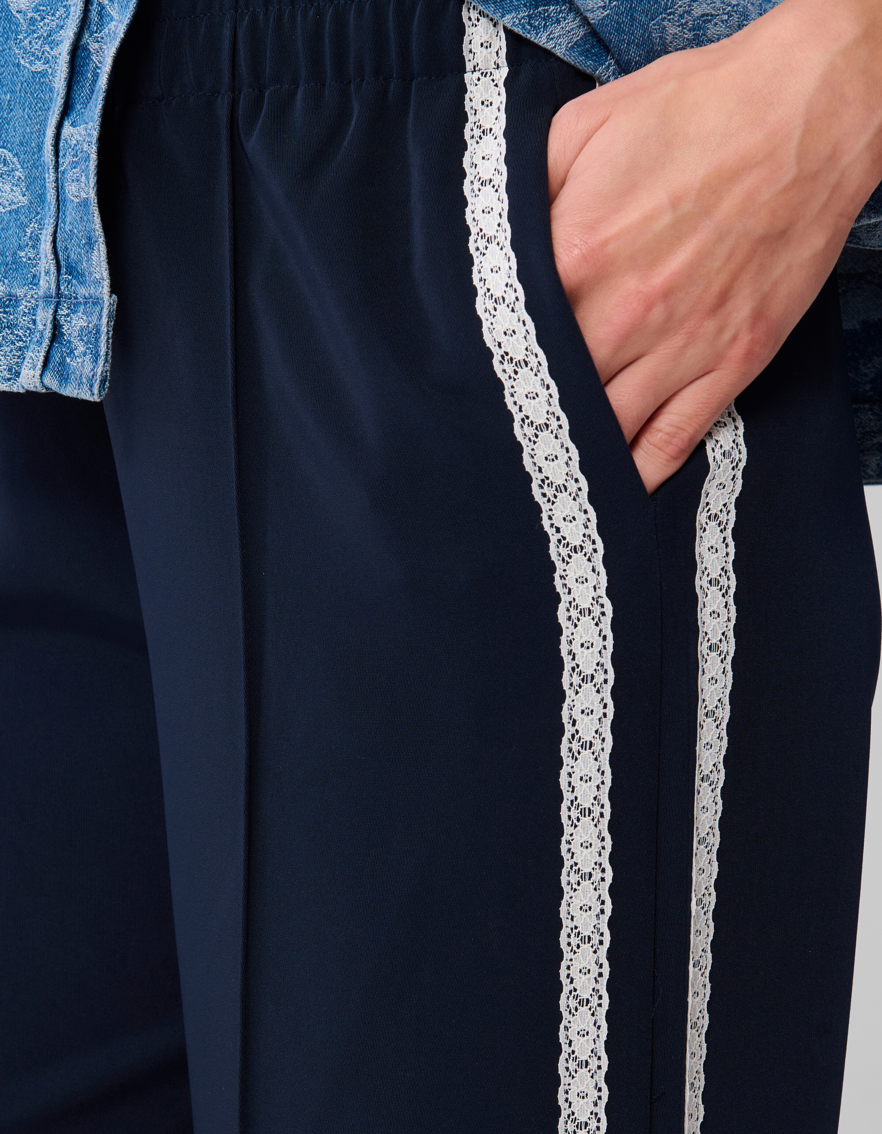 Sportliche Hose mit weitem Bein Dunkelblau SHOEBY WOMEN