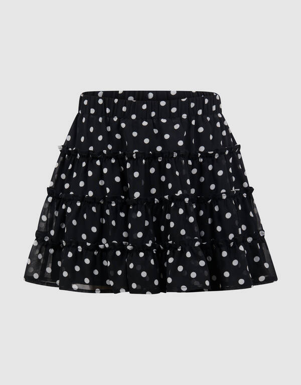 Polkadot Minirock Schwarz SHOEBY GIRLS