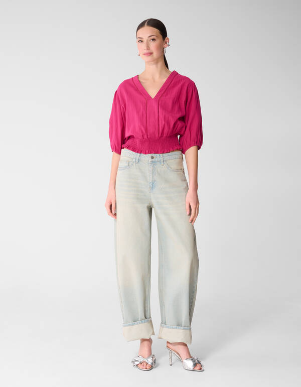 Tape-Cropped-Top in Rosa SHOEBY WOMEN