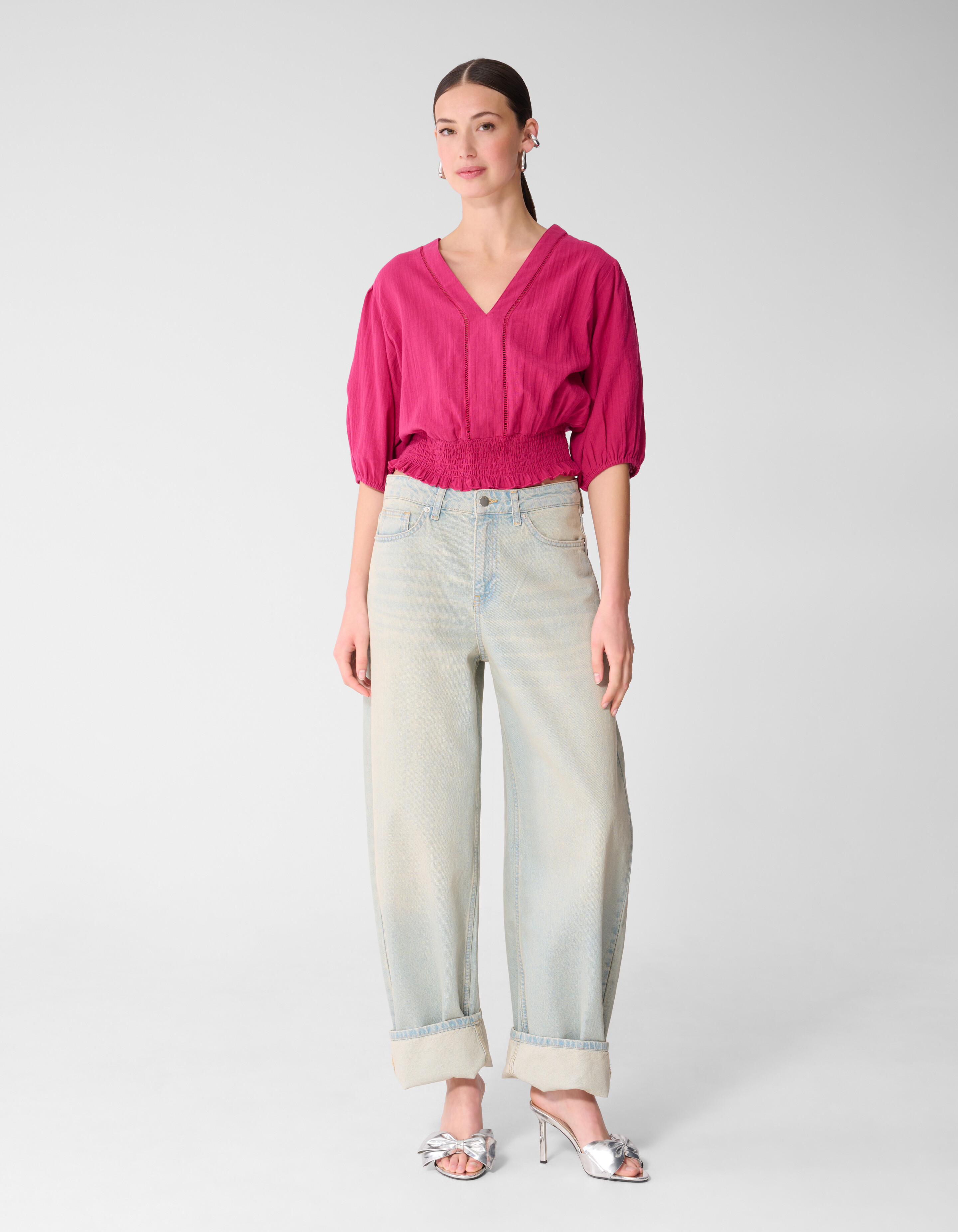Tape-Cropped-Top in Rosa SHOEBY WOMEN