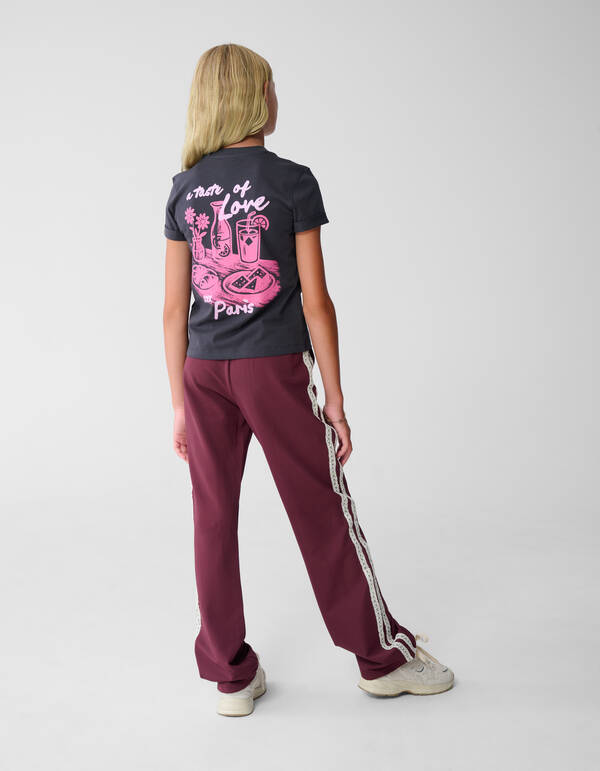 Taste Of Love Kunstwerk T-shirt Dunkelgrau SHOEBY GIRLS