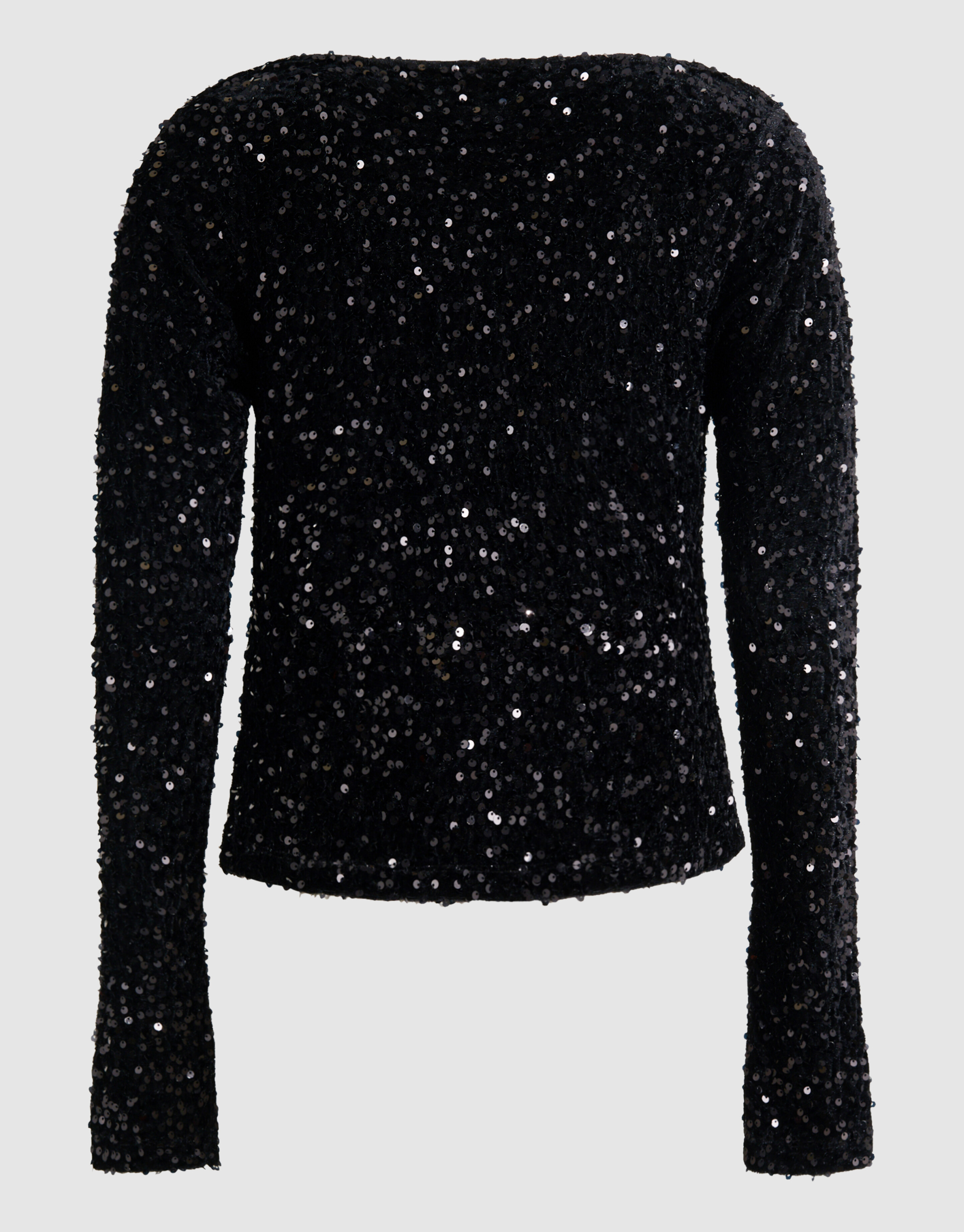 Pailletten-Wasserfall-Top Schwarz SHOEBY WOMEN