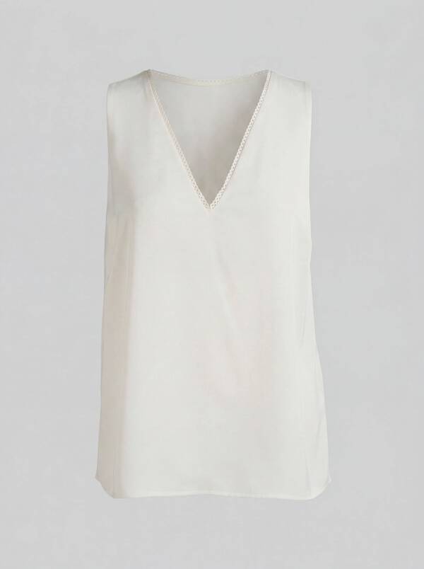 Satin-Top in gebrochenem Wei&szlig; SHOEBY WOMEN