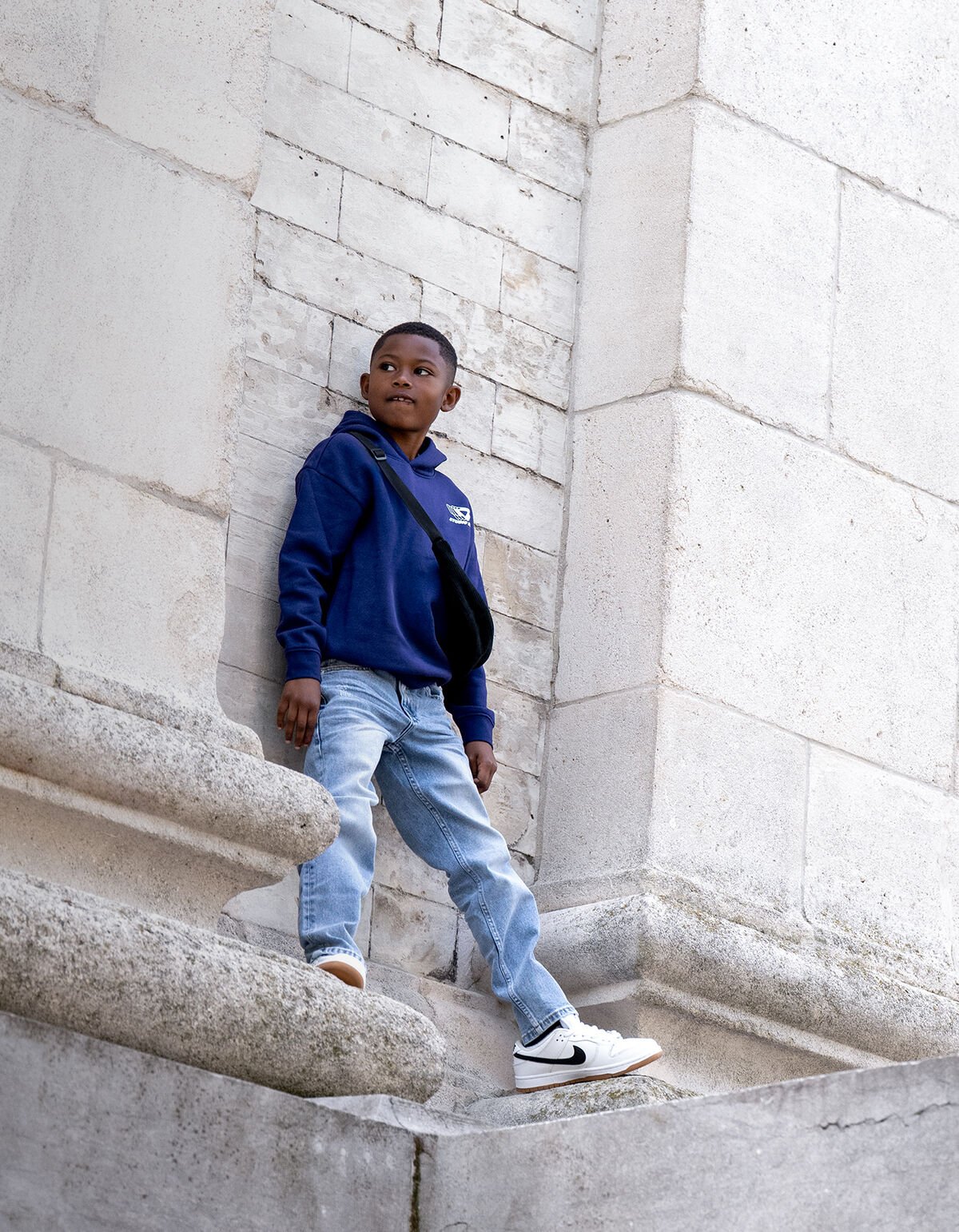 Baggy Fit Jeans Dunkelblau SHOEBY BOYS