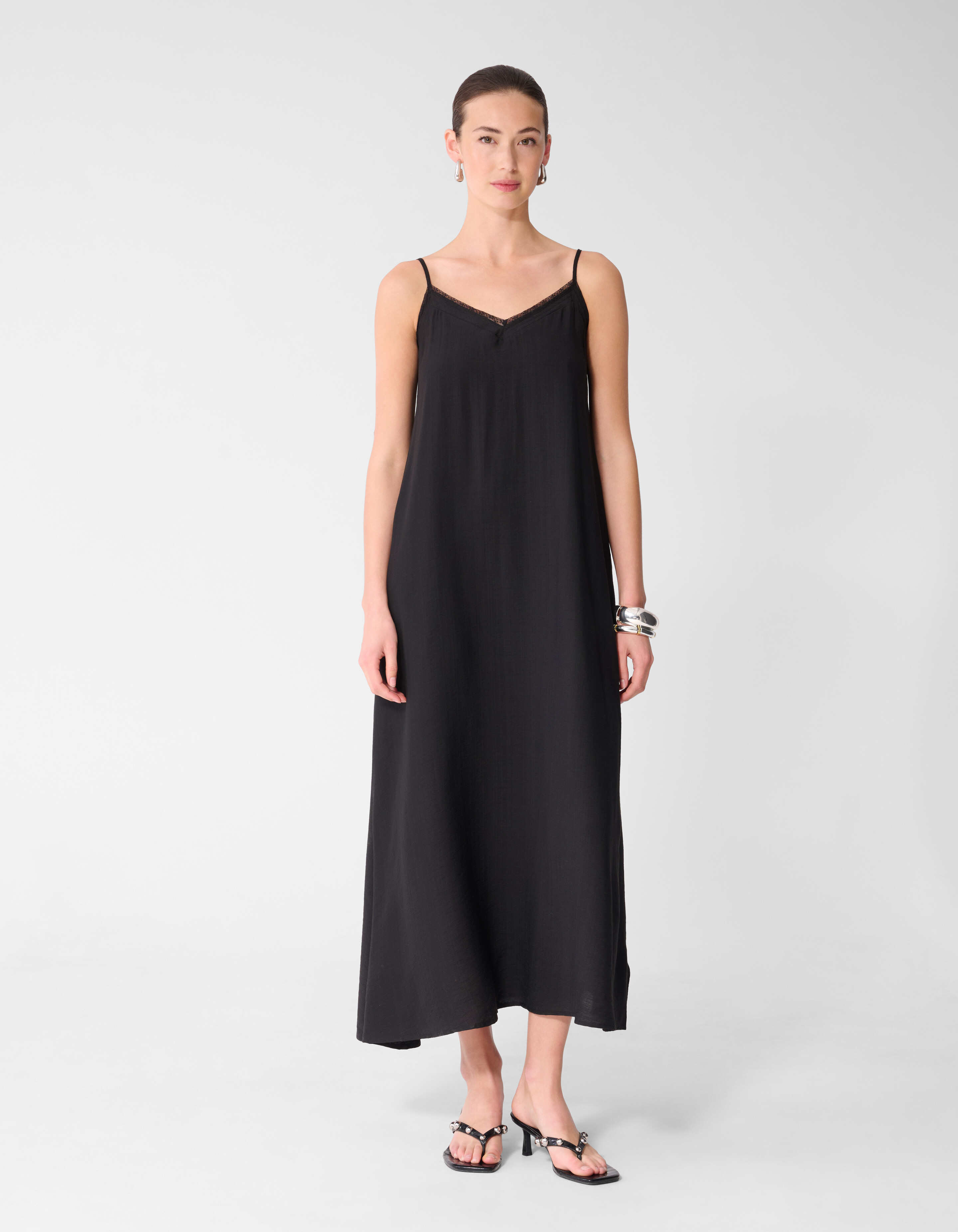 Maxikleid aus Spitze Schwarz SHOEBY WOMEN