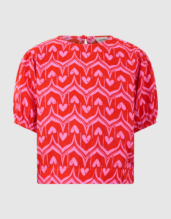 Herzprint-Top Rosa/Rot SHOEBY GIRLS